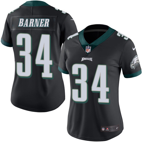 Women's Limited Kenjon Barner Nike Jersey Black - #34 Rush NFL Philadelphia Eagles